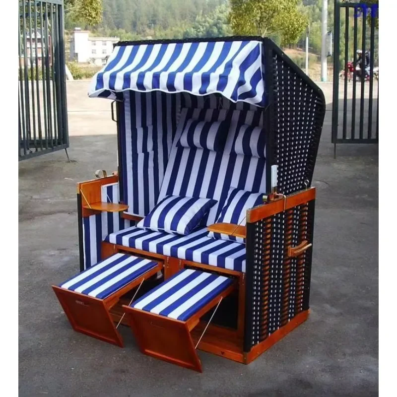 High Quality Factory Supply Folding Wooden Beach Chair/strandkorb Outdoor Furniture