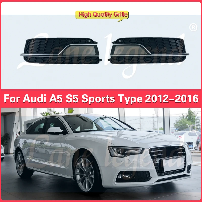 Car Front Bumper Lower Grille Fog Light Grill Grille Cover Trim For Audi A5 S-Lines Bumper S5 2012-2016 8T0807682K