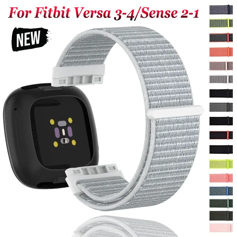 Nylon Strap For Fitbit Versa 4/Versa 3 Breathable Bracelet For Fitbit Sense 2/Sense Smartwatch Comfortable Wristband Accessories
