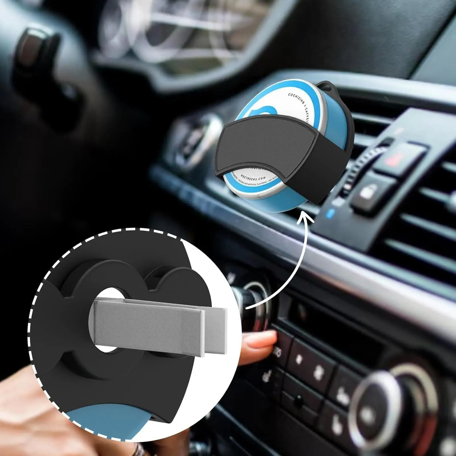 Car Sun Visor Organizer Silicone Waist Clip Magnetic Mount Sun Visor Organizer For Trucks For Vent Backpack Chew Can Pouch Women