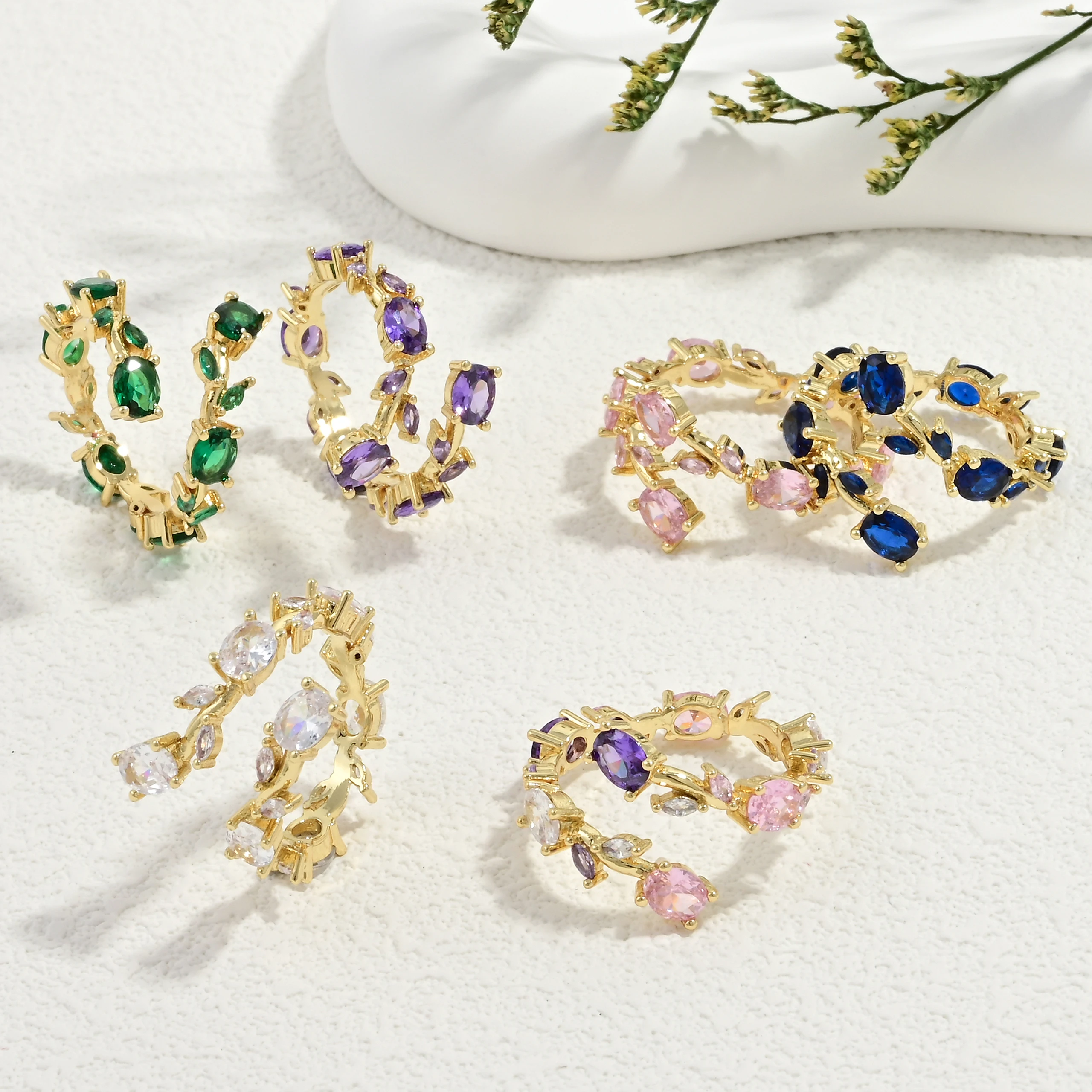 French-Style Romantic Floral Ring, Adjustable Size—“Garden on Your Fingertips” Jewelry, for Women’s Everyday Wear:VJ988