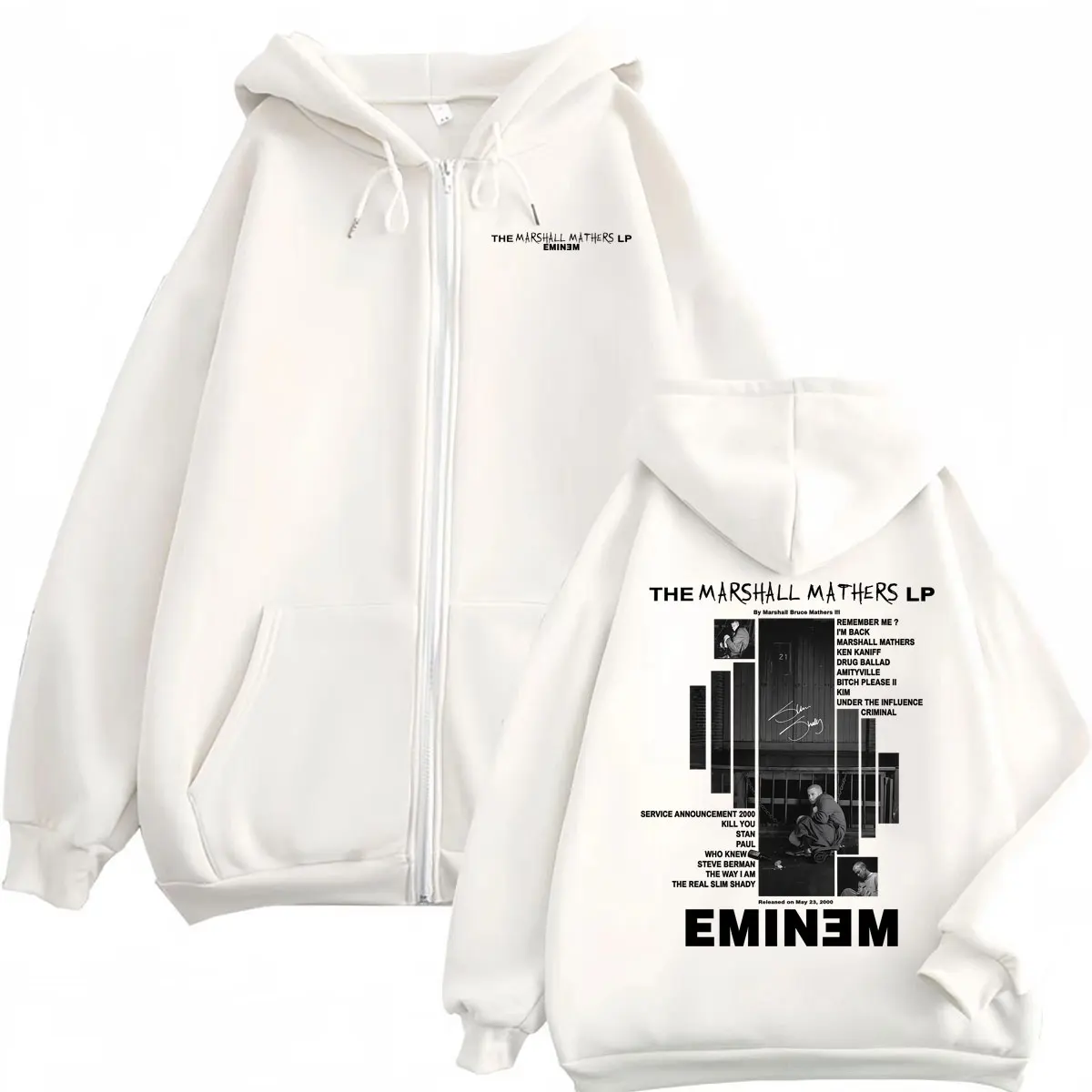 

Rapper Eminem The Marshall Mathers LP 2025 Merch Zipper Hoodies Men Women Clothing Fashion Hip Hop Zip Up Sweatshirts Streetwear