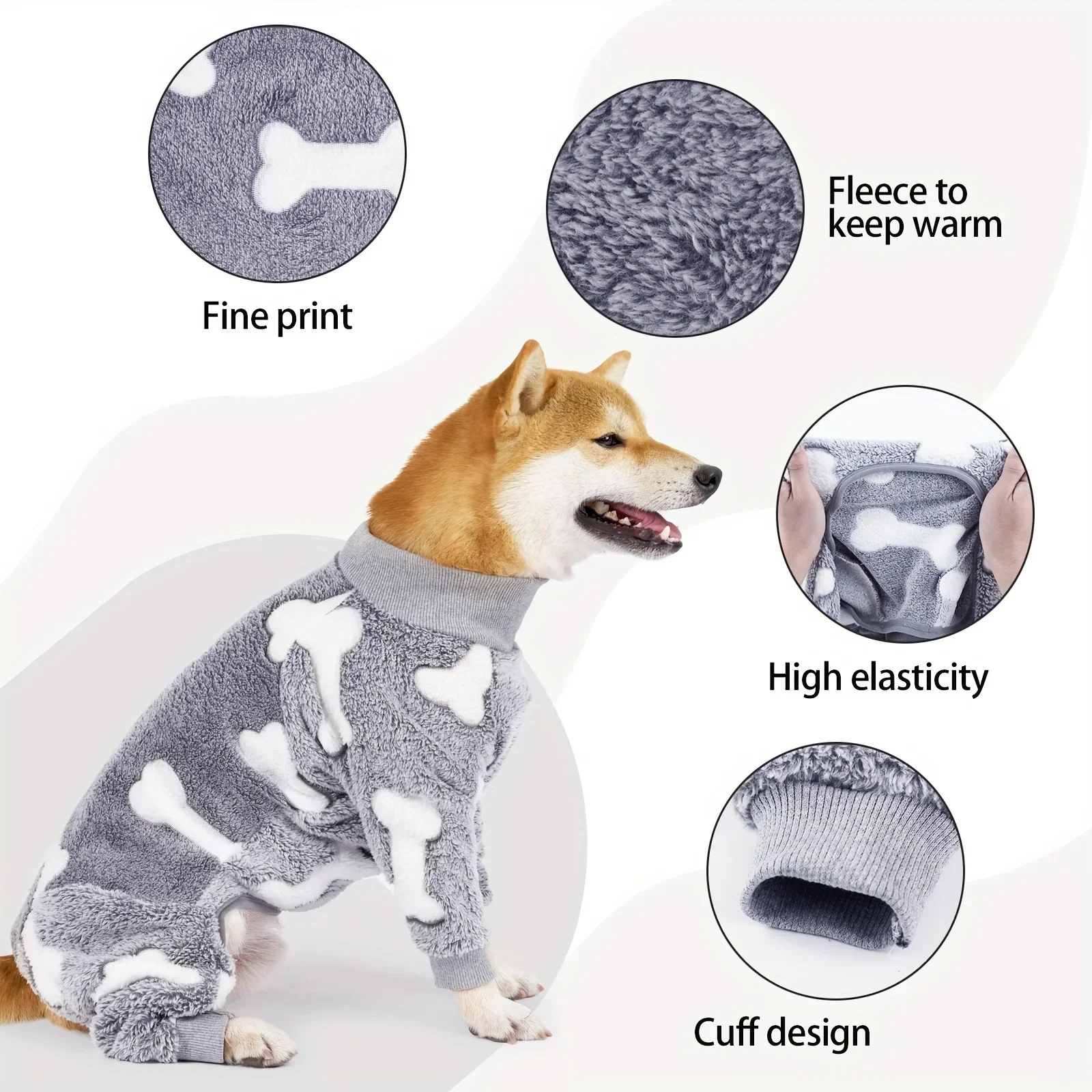 The Latest Winter Pajamas Pet Clothes Medium And Large Dog Pajamas Golden Home Clothes To Prevent Hair Loss Dog Warm Soothing Pa