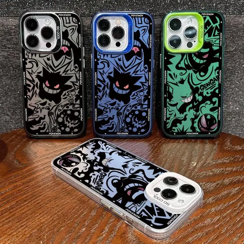 Phone Case for Apple iPhone 15 Pro Max 14 Pro 13 12 11 Pro Max 14 Plus Shockproof Mobile Pokemons Gengar Cover