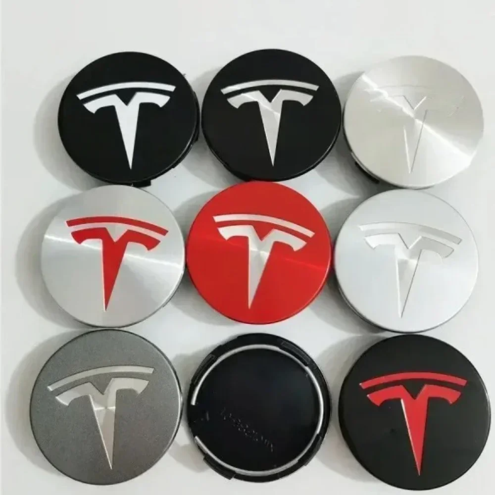 

4pcs 56mm Applicable to Tesla original wheel hub cover Model 3 Y S X wheel hub tire center cover logo