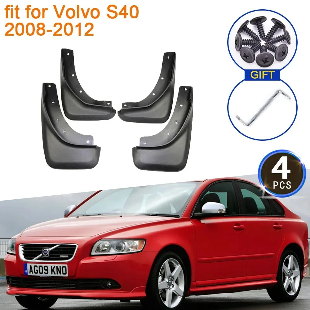 

For Volvo S40 2008 2009 2010 2011 2012 Mud Flaps Mudguards Anti-splash Fender Upgrade Front Rear Wheel Car Stying Accessories