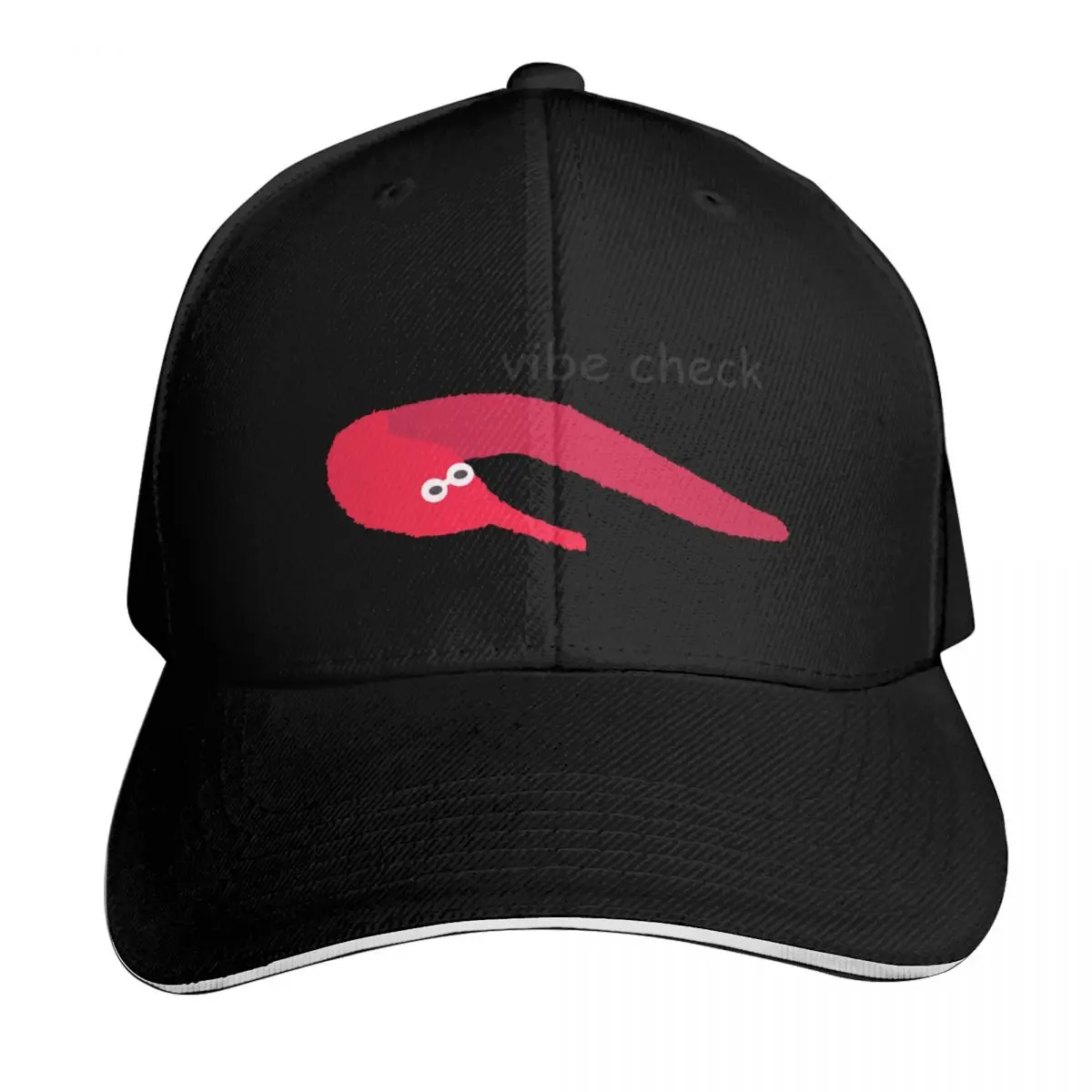 Vibe Check Worm On A String Baseball Cap Vintage Retro Embroidered Lightweight Packable Gift for Him Her