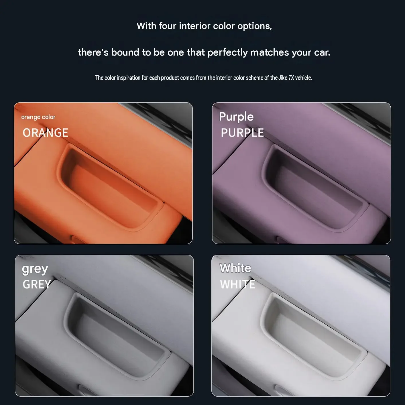 [Fast Shipping] Zeekr 7X Car Door Handle Silicone Storage Box, Car Window Button Silicone Protective Mat, Car Supplies 5