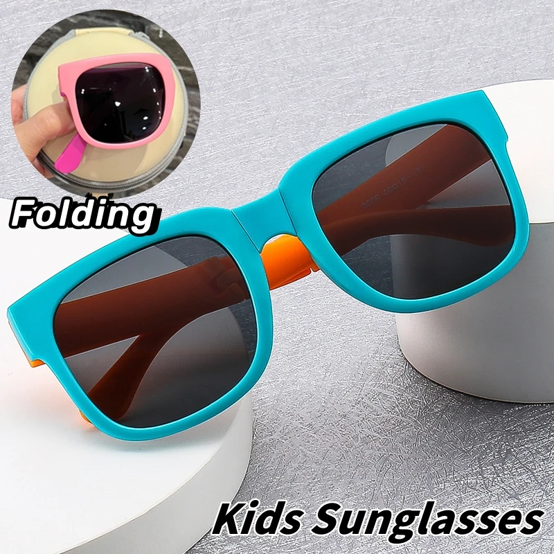 

Fashion Ultralight Folding Sunglasses Outdoor UV400 Shades Sun Glasses for Boy Girl Children Portable Sunshades Eyewear