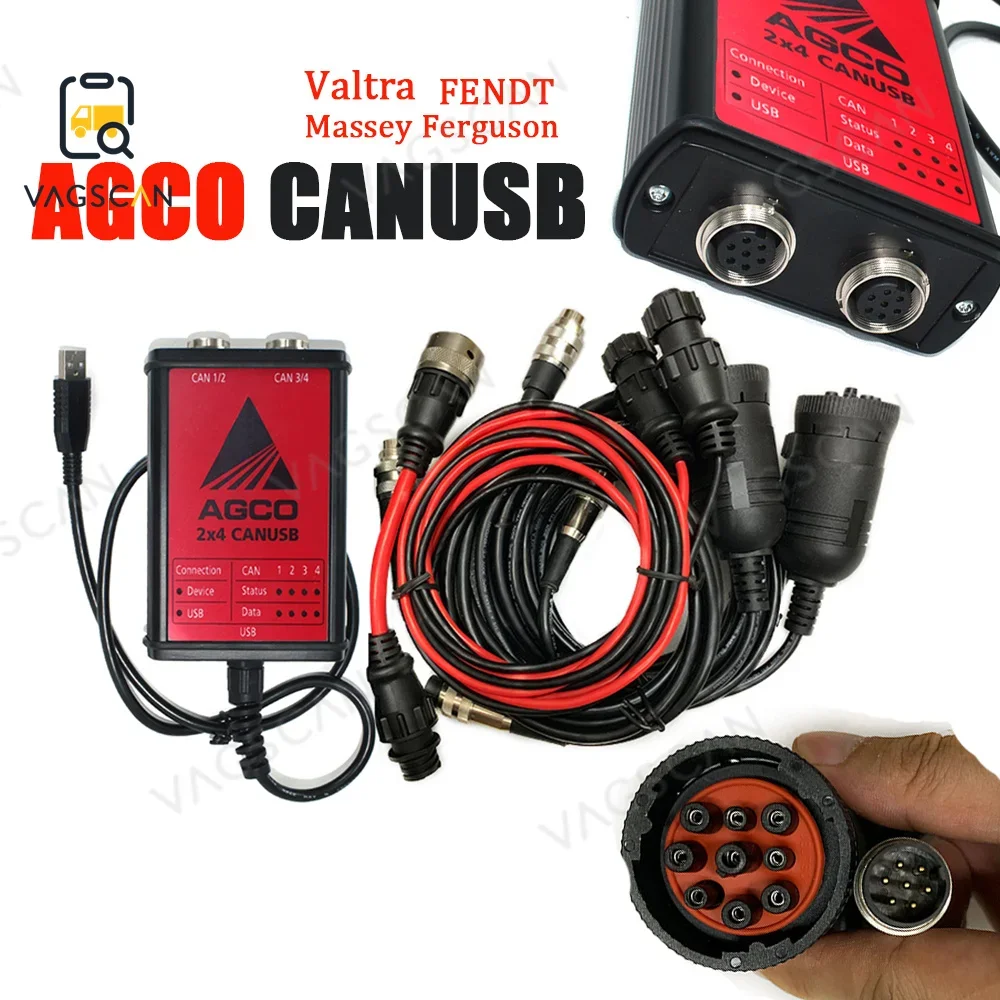 

For AGCO CANUSB EDT Interface Electronic Diagnostic Tool Heavy Duty Agricultural Diagnosis Scanner