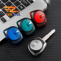 Funda de TPU con 2 botones para mando a distancia de coche, carcasa Fob para Suzuki SX4 Swift Grand Vitara Ciaz Liana Spresso Celerio Jimny Jeemny