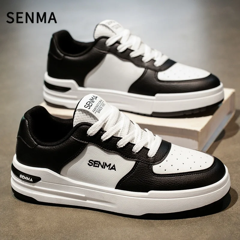 

SENMA Men Shoes Male Casual Shoes Lightweight Board Shoes Breathable Thick Bottom Walking Shoes Gym Tennis Athletic Walking Snea