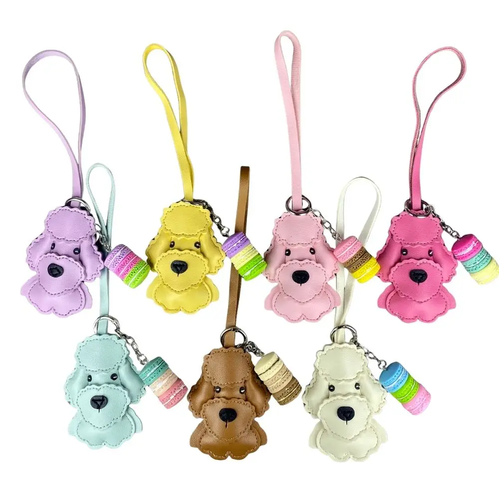 

Сумка из искусственной кожи Teddy Charm-3D с волнистой кожей и реалистичным брелком-макарон, регулируемым ремешком для сумок и рюкзаков