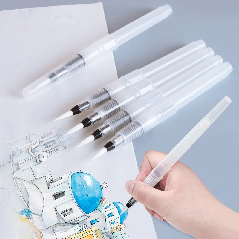 3/6pcs Refillable Water Color Brush Pen Set Multi Purpose Artist Grade Watercolor Brushes for DIY Painting & Lettering