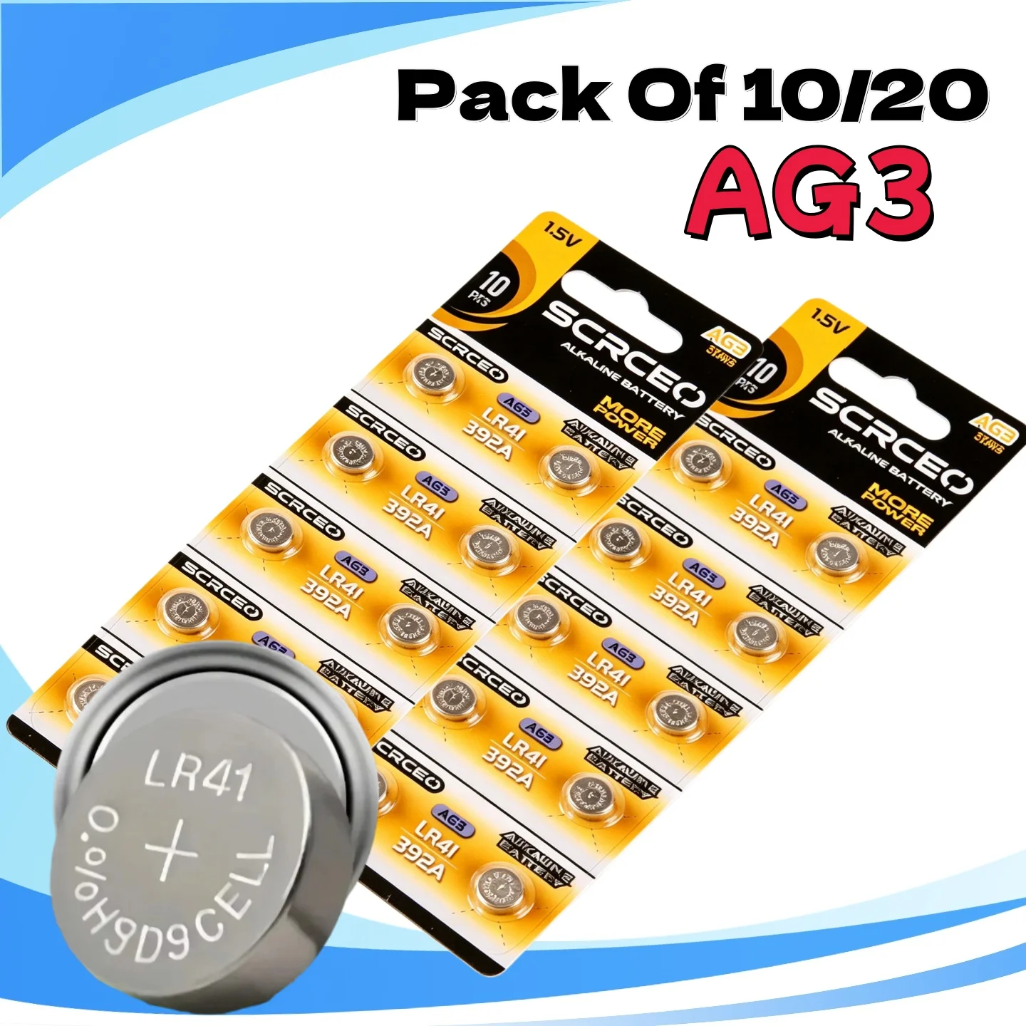 10-20PCS LR41 AG3 SR41 384 392 L736f L736c Batteries for Bow Sight Light Watch Thermometer 1.5V Alkailine Button Batteries