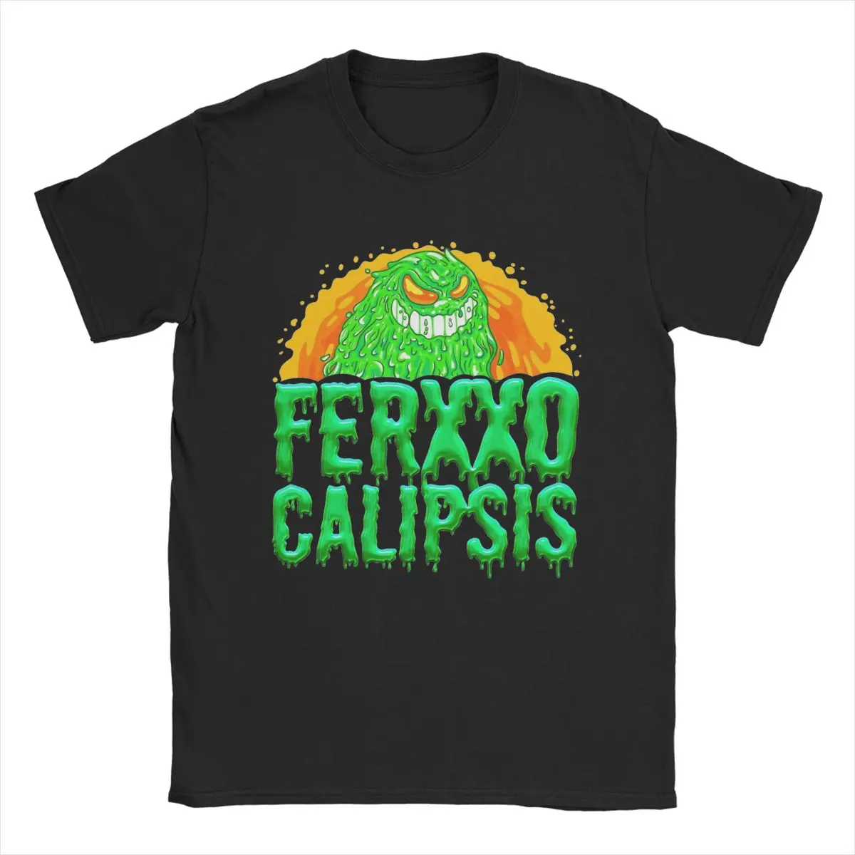 

Мужские футболки Feid Ferrxxo Calipsis Nitro Monster 2024, одежда из чистого хлопка, винтажная футболка с короткими рукавами и круглым вырезом, футболки