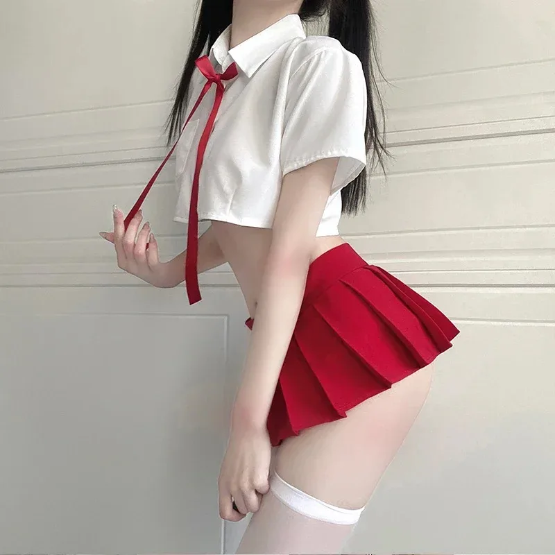 Sky06 Sexy Lingerie School Girl Sailor with Blue JK Uniform Kwaii Transparent Lolita Bra Panty Sexi Costume Erotic Underwe66liU&