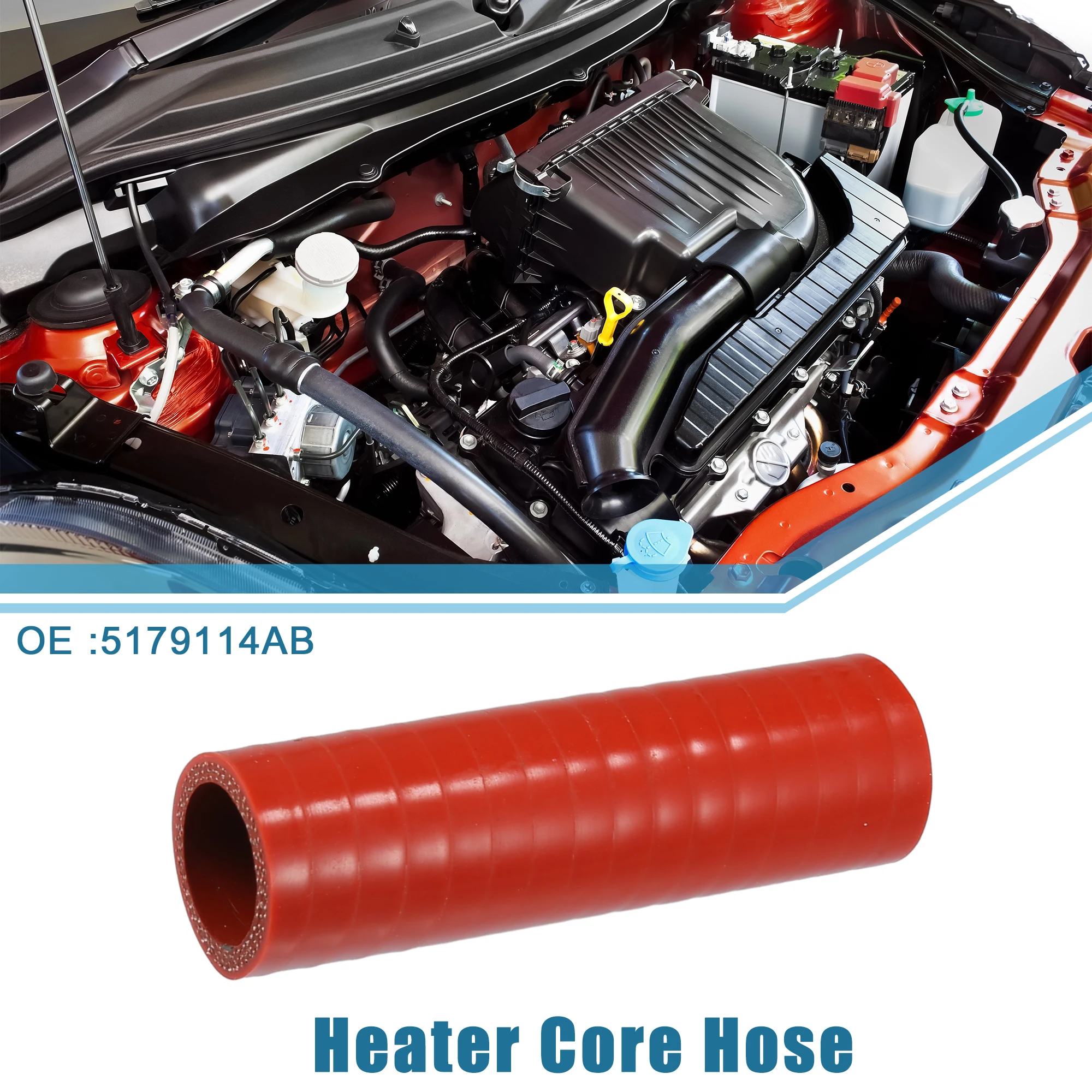 UXCELL Heater Core Hose 5179114AB for Dodge for Dodge for Ram 2500 5.9L L6-Diesel 2006-2009 for Dodge for Ram 3500 5.9L