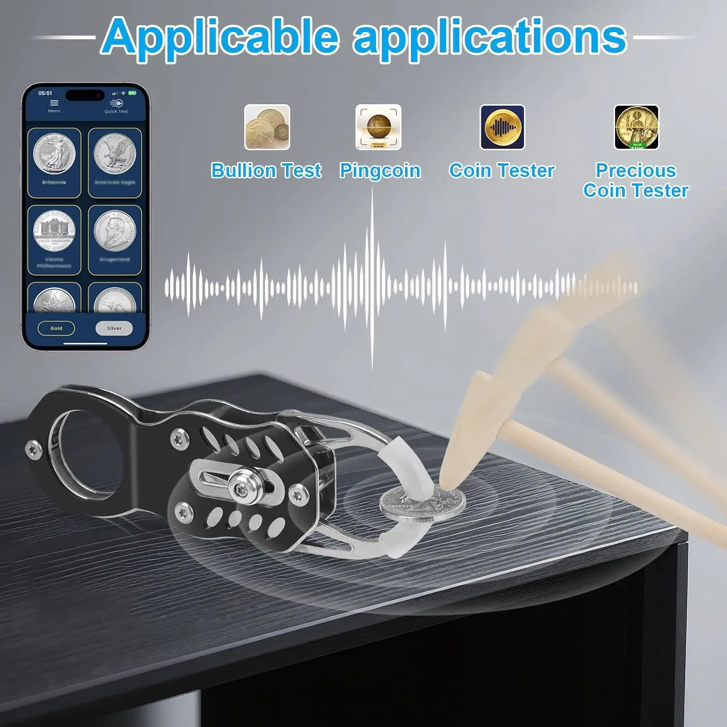 

Portable Coin Authenticator Pocket Coin Tester On-the-go Testing As Shown Coin Tester Resonant Frequency Authentication