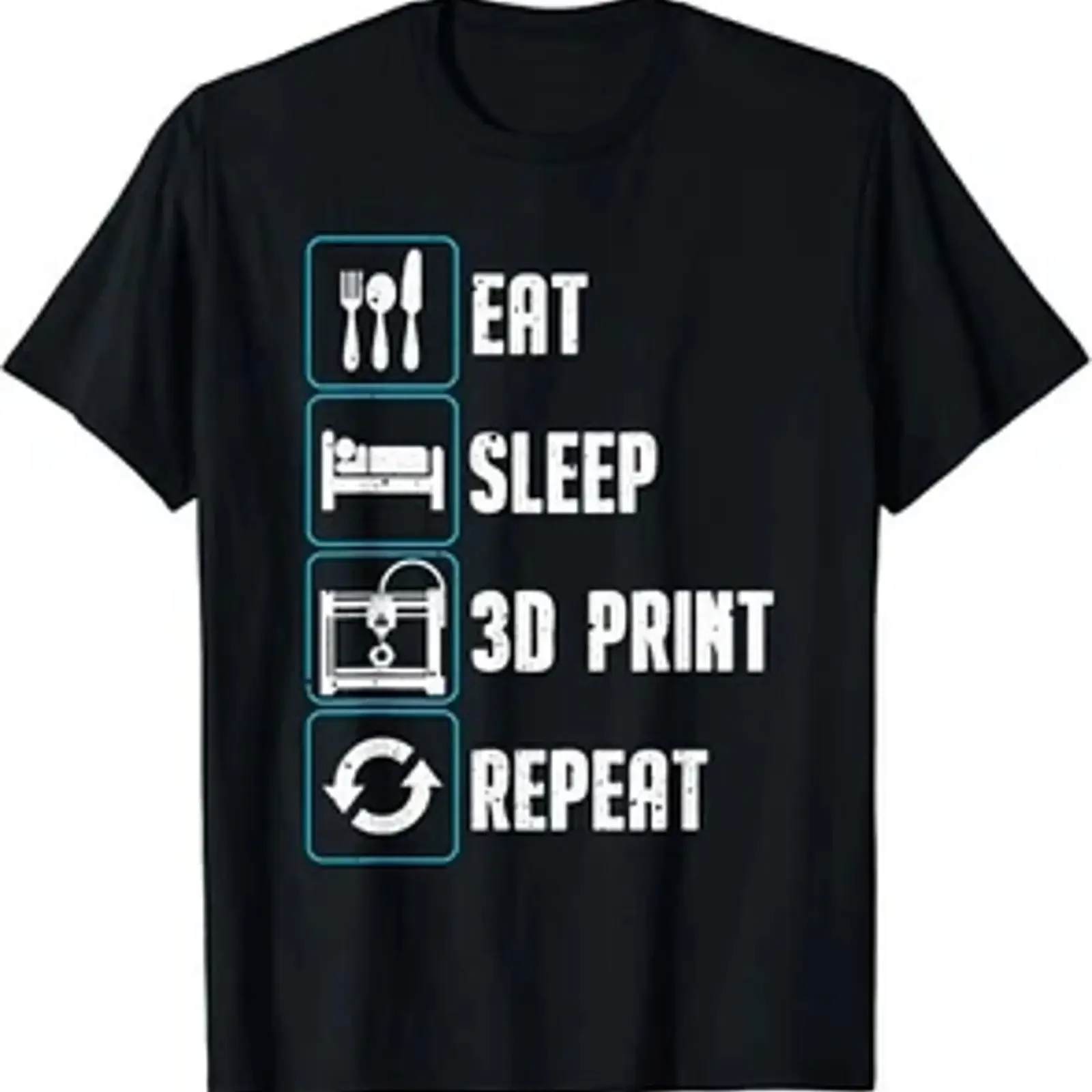 Funny 3D printed T shirt designs for men and women printer enthusiasts unisex gift vintage Washed Comfortable streetwear
