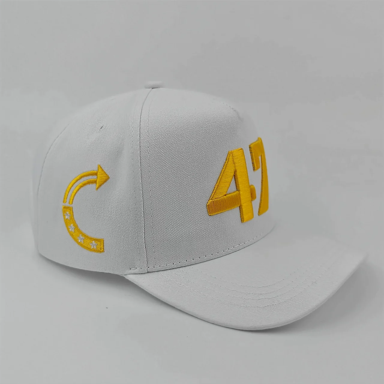 Charlie Kirk Hut, Goldstickerei, USA 47, Baseballkappe für Männer und Frauen, republikanische Geschenkhüte, weiß – Detail 22