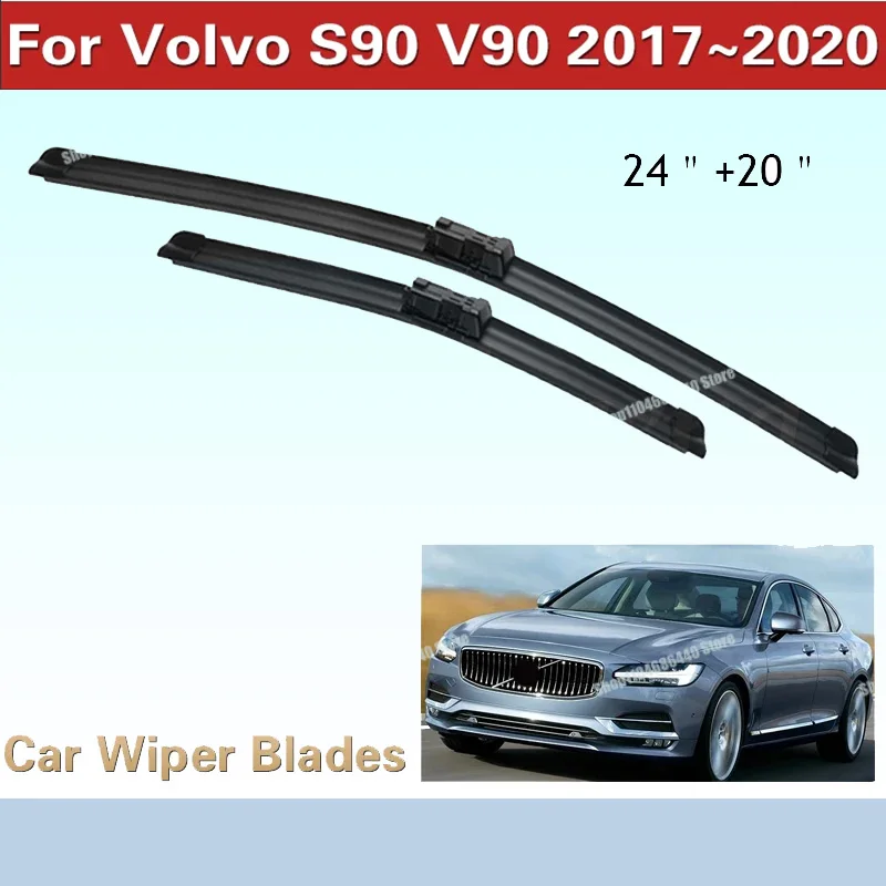 

Volvo S90 V90 2017~2020 S 90 V car windshield wiper T4 T5 T6 T8 D3 D5 AWD car soft rubber wiper blade parts easy to install
