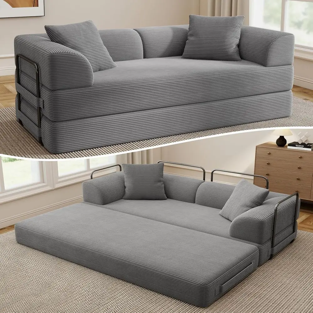 Cloud BonelCouch uton Soa Bed, 5-in-1 Convertible Soa Bed Pull Out Couch Sleeper Soa Compred Loveseat, 70