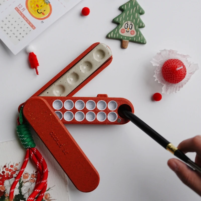 

Folding Watercolor Paint Box Art Students Outdoor Sketching Painting Illustration Doodle Tools Paints Portable Watercolor Box