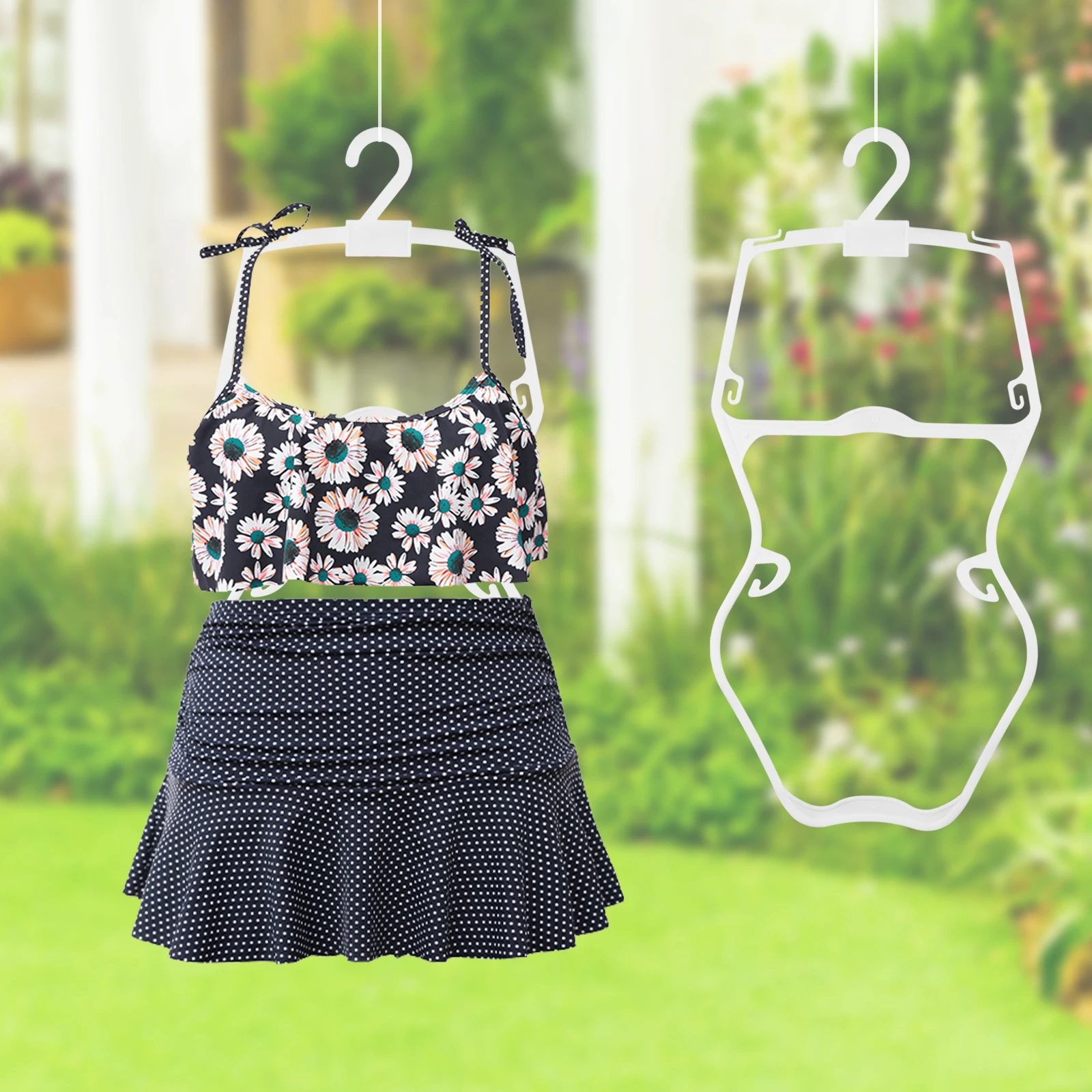 

5Pcs Clothes Hangers Swimwear Plastic Non Slip Swimsuit Drying Rack Clothes Organizer Closet Space Saver