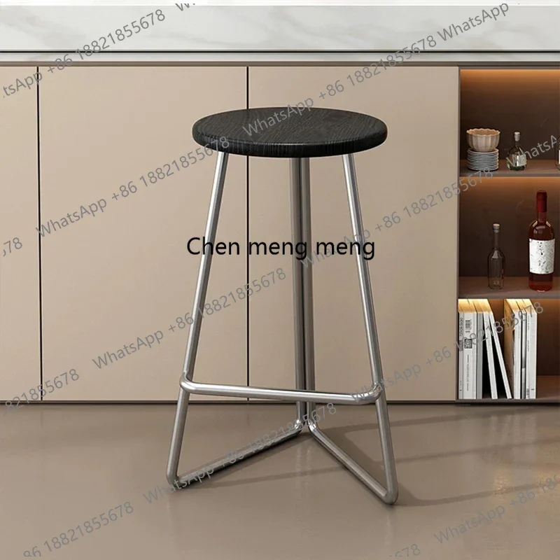 

Минималистичные барные стулья для лаунж-зон, круглые усиленные стулья для кухни и бара, европейские эргономичные стулья для зон ожидания, мебель для дома