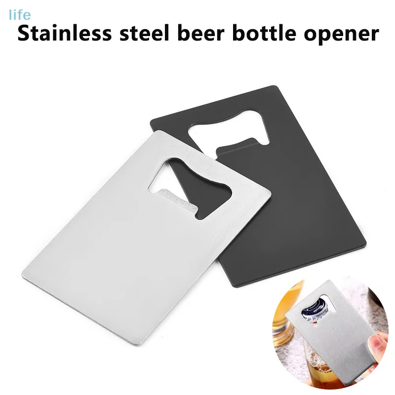 Beer Bottle Opener Stainless Steel Bottle Opener Creative Credit Card Style Beer Bottle Opener Bottle Multi-function Opener