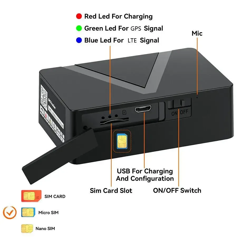 Strong Magnetic Installation Free GPS Locator 4G Positioning Tracker Japan Korea USA Unlimited Distance