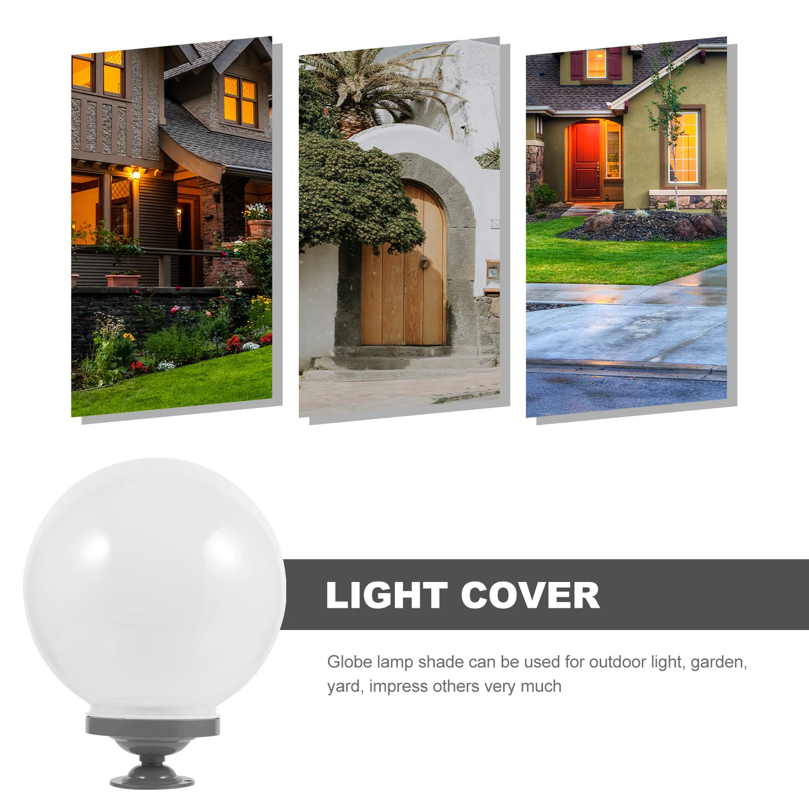 

1 комплект, 1 комплект, садовый декоративный абажур, акриловый уличный светильник, глобус для двора, патио, настила, водонепроницаемые, стабильные