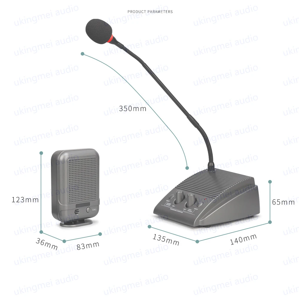 Imagem -05 - Microfone Intercom Ajustável para Banco Estação Hospitalar Anti-interferência Contador Janela Interfone Interfone Speaker