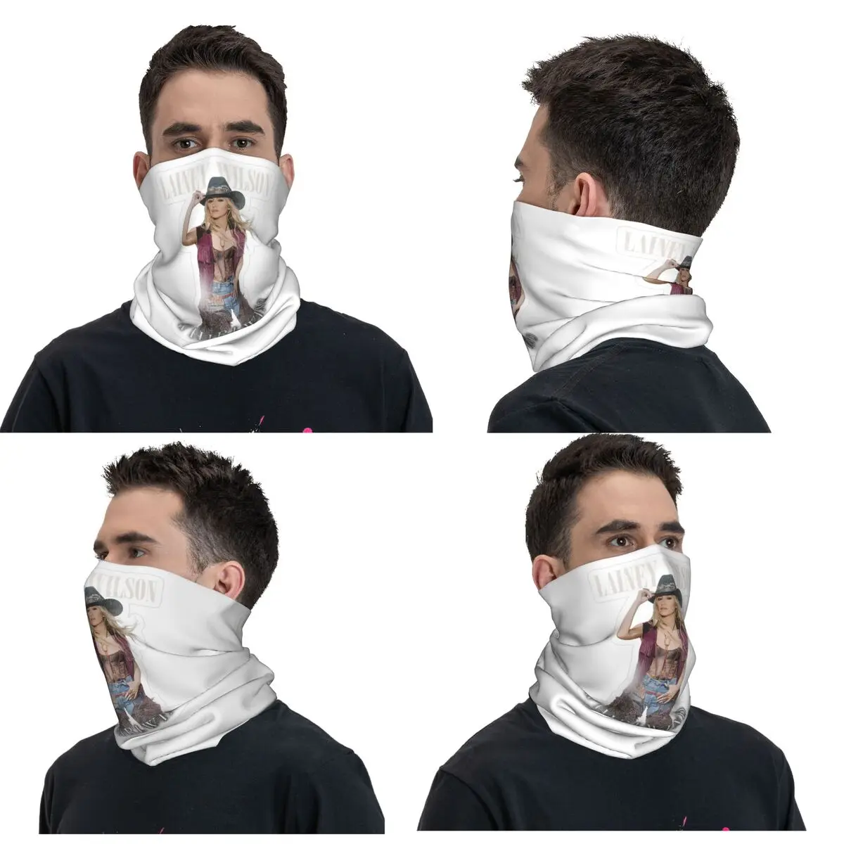 

Lainey Wilson - Country's Cool Again Portrait Bandana Neck Cover Printed Mask Scarf Теплый велосипедный шарф для мужчин и женщин, взрослых