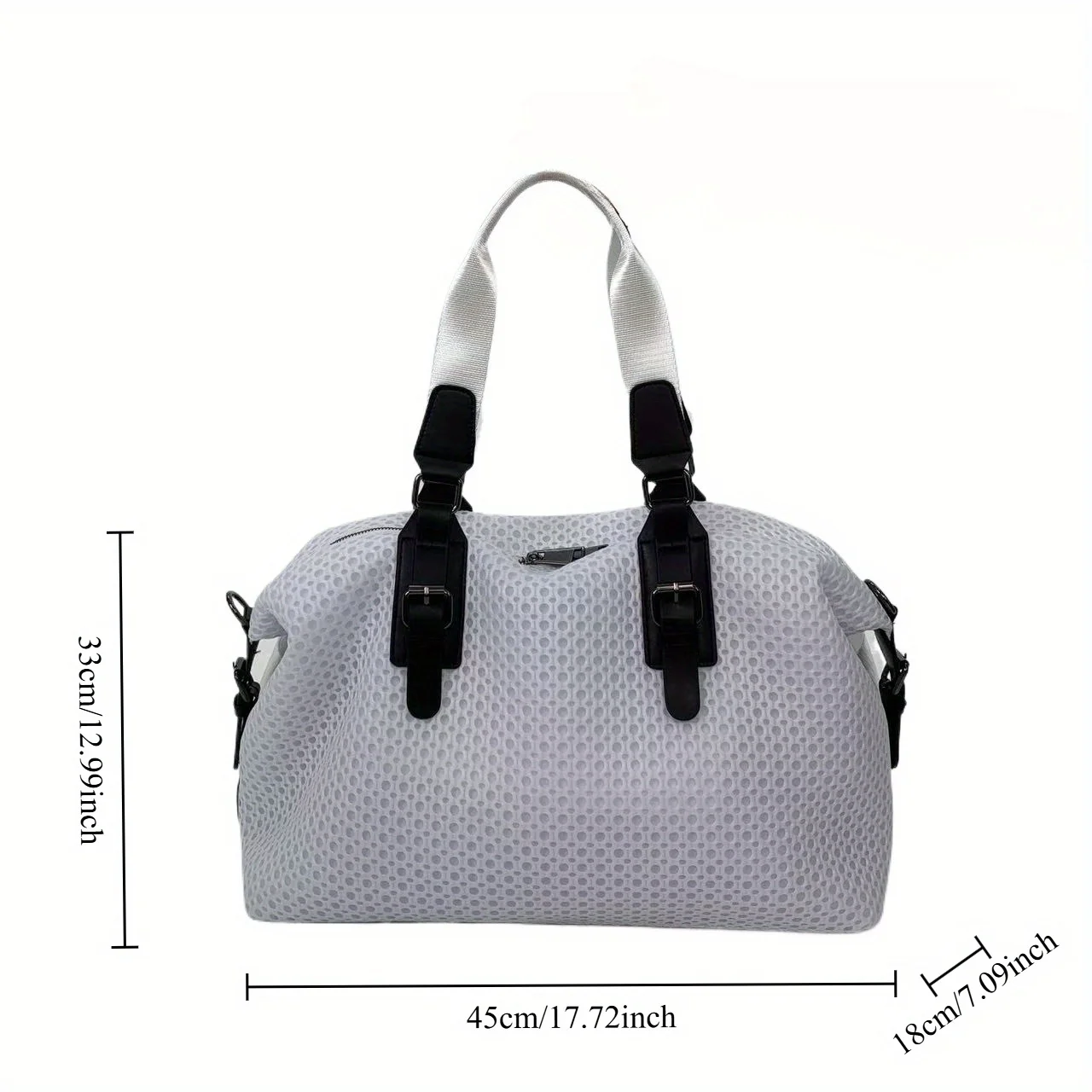 Ladies' travel bag, fashionable and simple casual large bag, mesh cloth shoulder bag, detachable shoulder strap crossbody bag