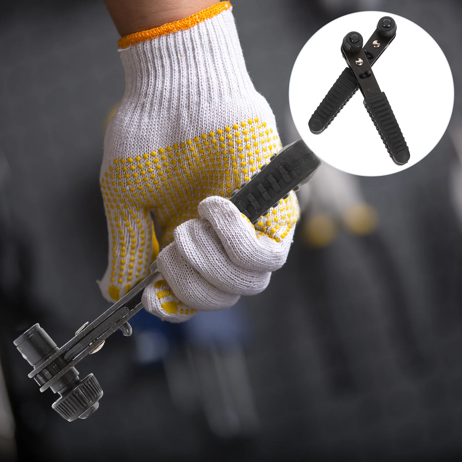 

2pcs Ratchet Wrench 10Cm Compact Twisting Tool For Tight Spaces Durable Steel Red Handle Spanner Home Auto Repair Hand