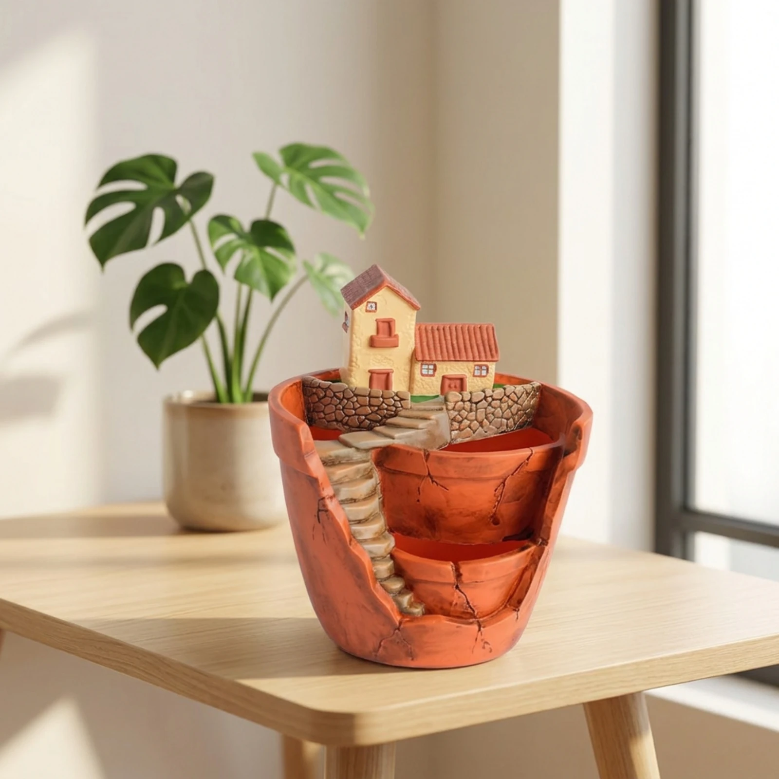 Pot Taman Peri, Pot Tanaman Un - Succulent Planter Pot ulasan dan harga