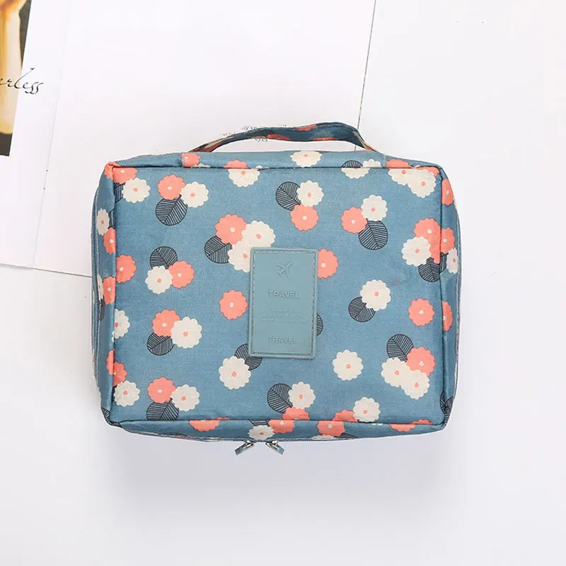 1PC Large-capacity Outdoor Travel Storage Bag Portable Handbag Separated Compartment Design For Cosmetics And Clothing Sorting