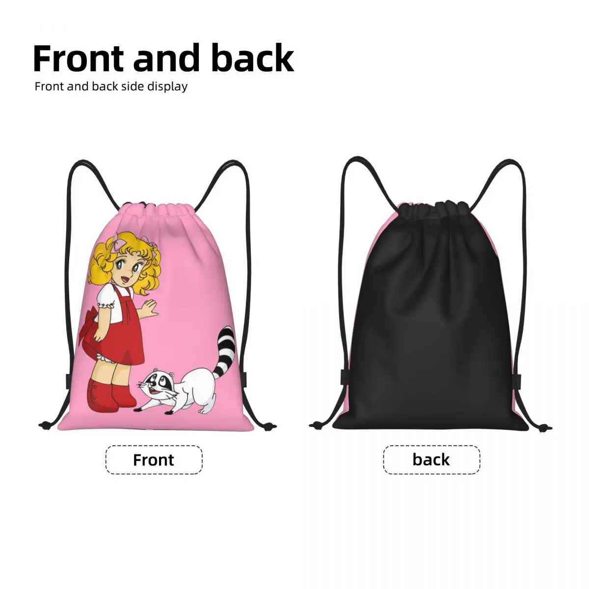 Candy Candy zaino con coulisse borsa da palestra sportiva per donna uomo Cartoon Anime Manga Training Sackpack