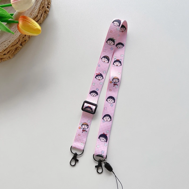 Cute Cartoon DIY Student gift neck straps Crossbody phone lanyard strap for phone straps USB Student card Lanyard keys Straps