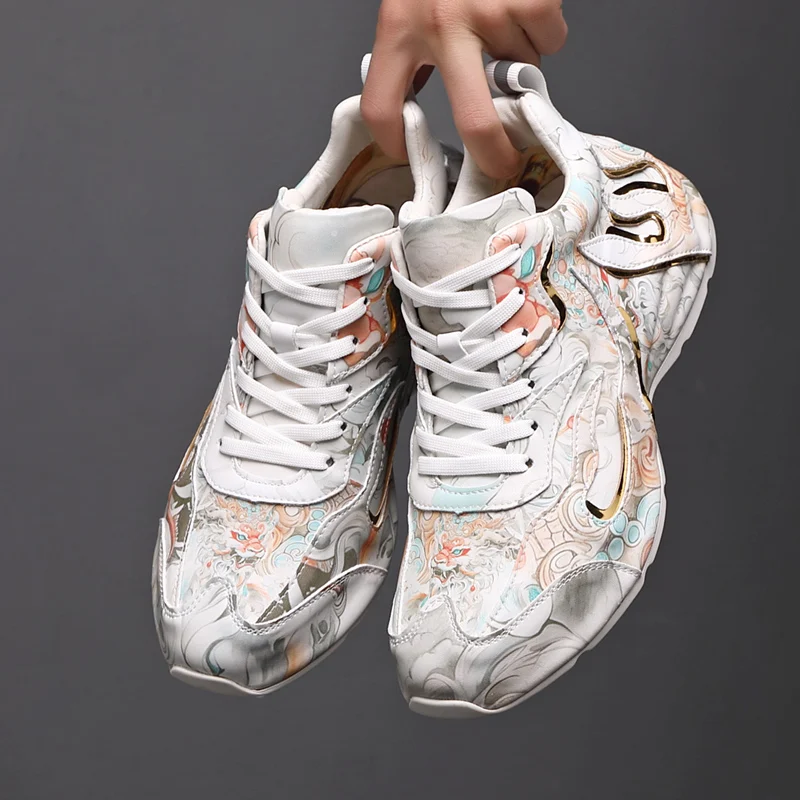 

Мифический город древнего Китая Dragon King, спортивная мужская модная обувь для отдыха, невидимое увеличение 4,5 см, мужская обувь на толстой подошве