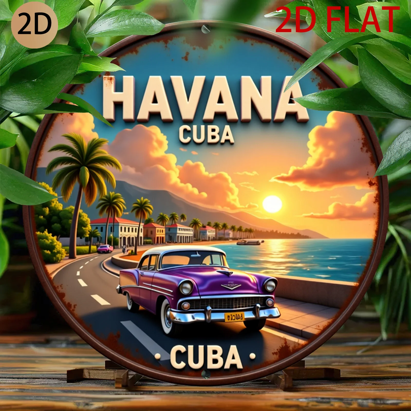 Home Decor Logo Design - 2D Płaski Okrągły Logo Havana Kuba