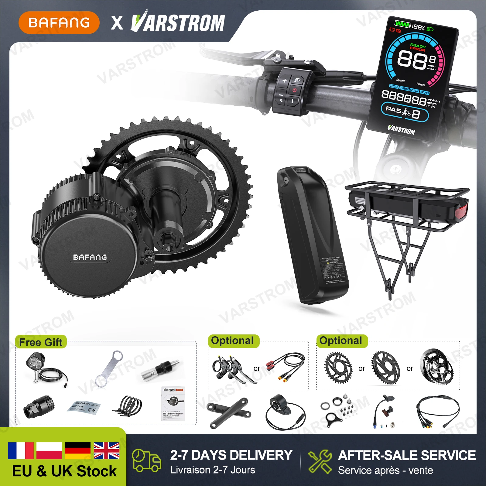 

BAFANG BBS02B BBS01B 36 В 250 Вт 500 Вт 350 Вт Мотор со средним приводом Комплекты для электронного велосипеда Преобразование 8Fun Двигатель для электрического велосипеда Hailong 36 ВБатарея