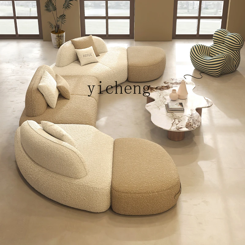 XL Stone Module Square Designer Creative Curved Floor Large Flat Living Room