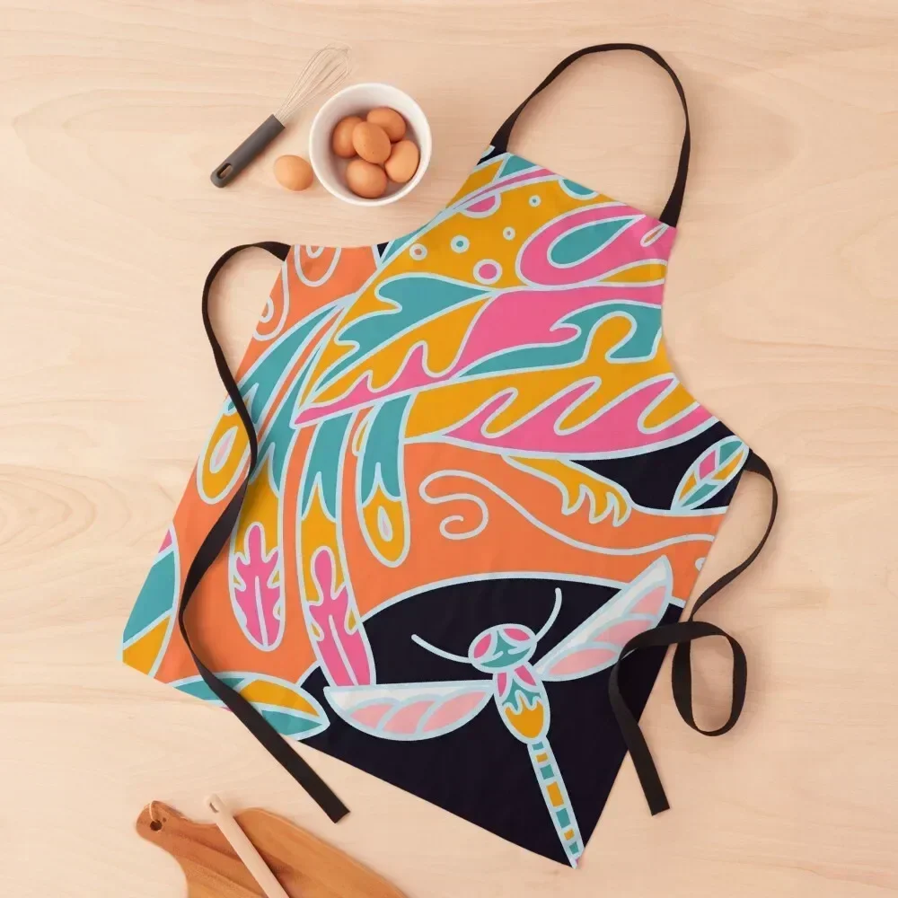 

Vivid bird and dragonfly Apron Women's Dresses carpenter Chef Accessories Kitchen Women Apron