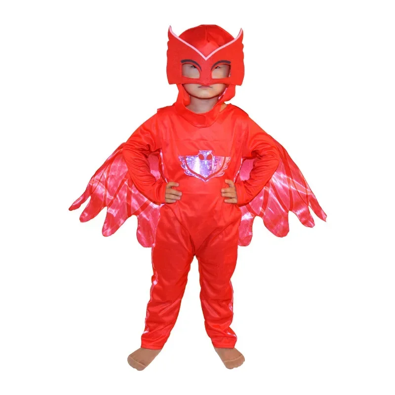 2025 New Blue Pajama Boys Girls Hero with Mask Cosplay Clothe Suit Child Halloween costume Birthday Party ly99