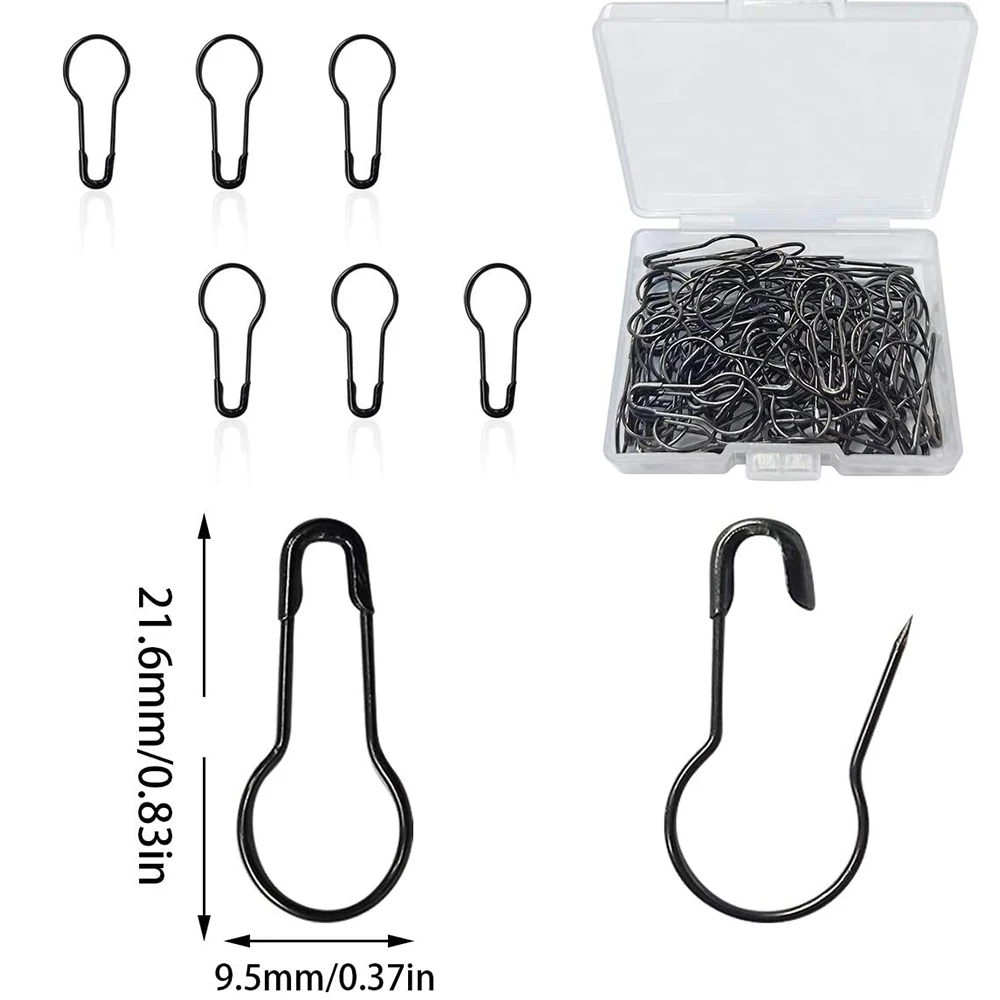 100PCS DIY Crafting Calabash Pins Small Metal Gourd Pins Bulb Safety Pins Knitting Stitch Marker Accessories for Quilting Sewing