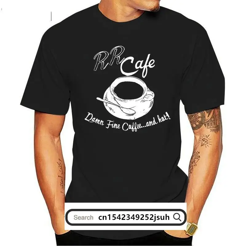 

Футболка, вдохновленная Твин Пикс-RR Cafe чёрный кофе культ ТВ, вдохновленный дизайном Брикет и женские размеры, доступны Old Skool