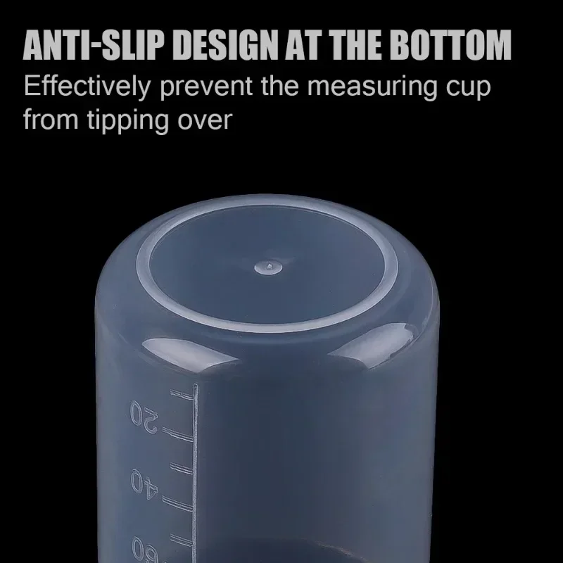 1/12PCS 100ML Graduated Measuring Cup Liquid Container Chemical Laboratory Container Jug Plastic Transparent Beaker Kitchen Tool